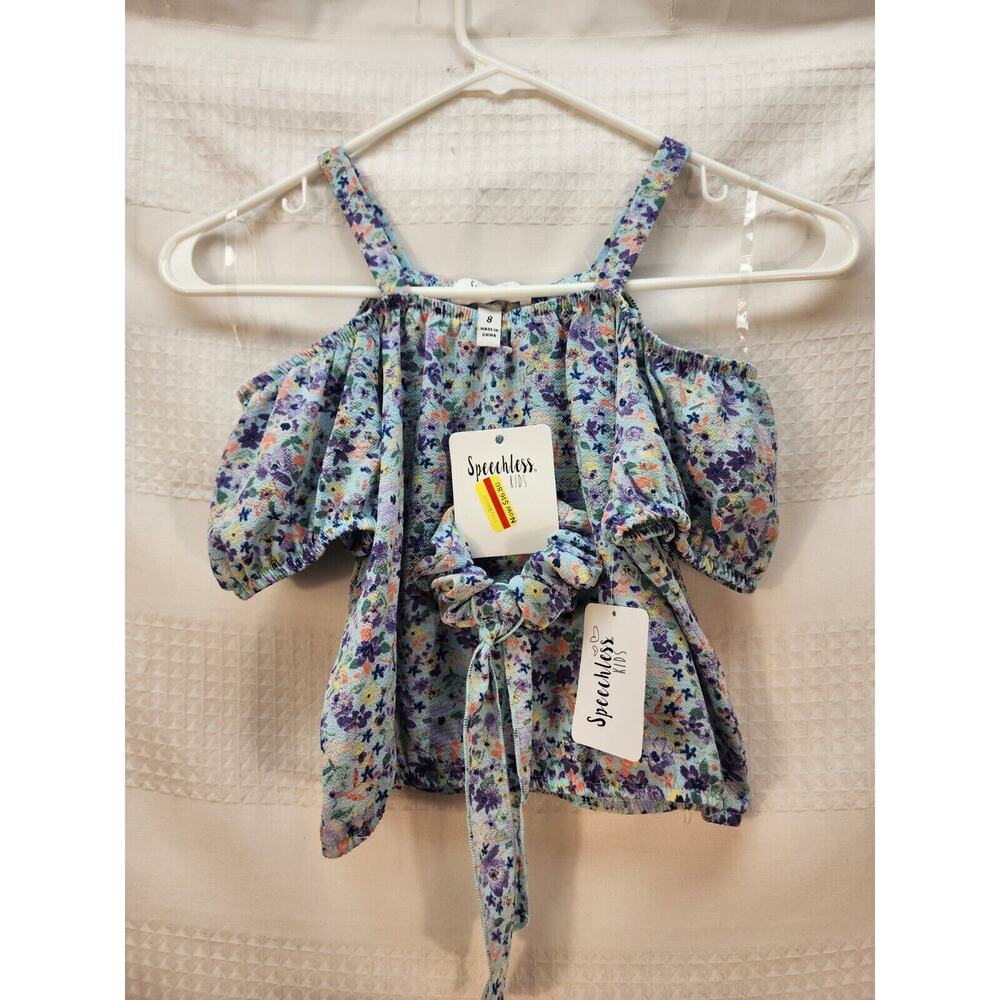 Speechless Off Shoulder Blouse Girls Size 8 With Matching Scrunchie 4329